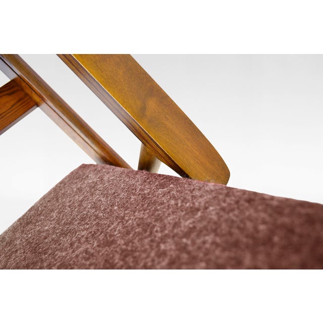 Wood Vintage Convertible Sleeping Armchair by Valerija Ema Cukermanienė for Vilniaus Baldų Kombinatas, 1960s For Sale - Image 7 of 9