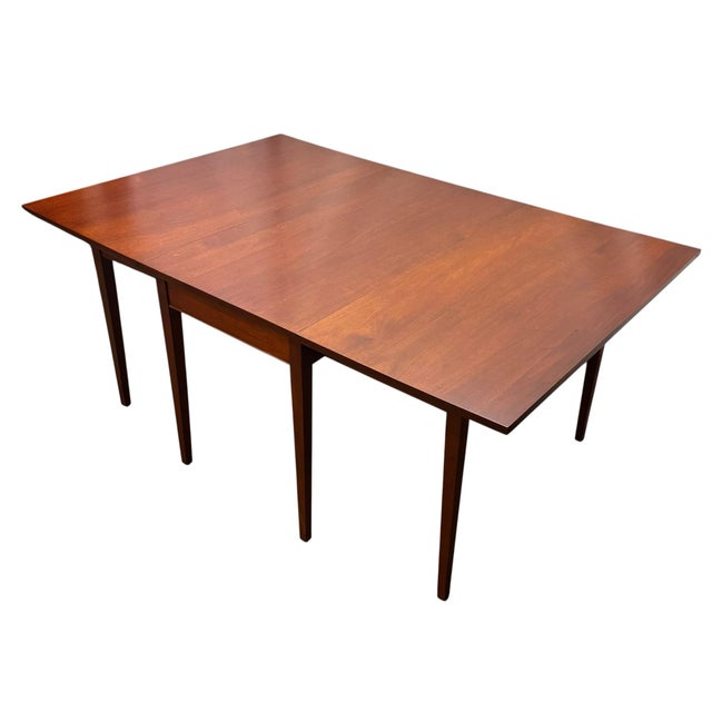 Brown Vintage Craftique Traditional Chippendale Style Solid Cherry Drop Leaf Gate Leg Dining Table For Sale - Image 8 of 12