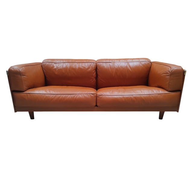 Three-Seater Leather Sofa by Pierluigi Cerri for Poltrona Frau, Italy, 1980 For Sale - Image 15 of 15