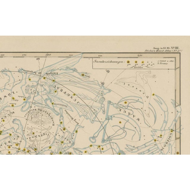 Mid 19th Century Northern Hemisphere Astronomical Star Constellations Chart, 1858 For Sale - Image 5 of 10