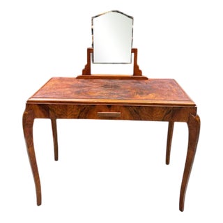 Early 20th Century Burr Walnut Dressing Table For Sale