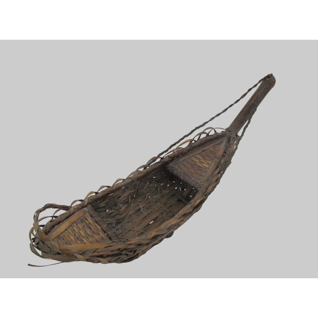 Japanese Ikebana Funagata Boat Shaped Flower Arranging Basket For Sale - Image 4 of 11