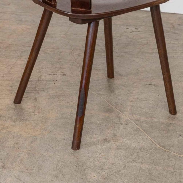 1950s French Wood Brutalist Chairs, Set of 8 For Sale - Image 11 of 14