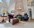 Metal Cigar Leather Restoration Hardware Chair & Coordinating Ottoman, a Pair For Sale - Image 7 of 18
