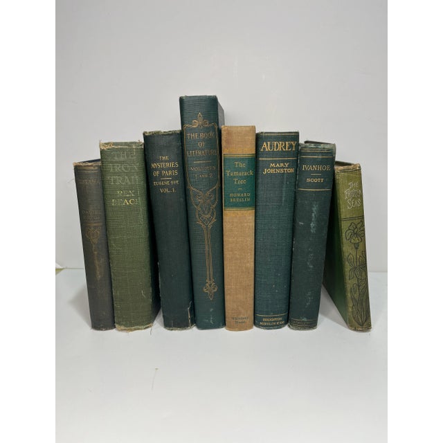 Green Vintage Book Set - 8 Pieces For Sale - Image 4 of 4