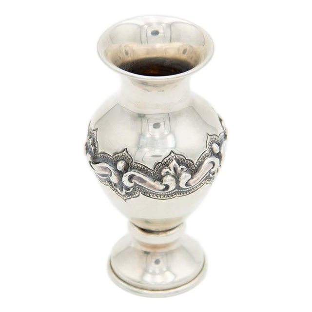 Silver Vase with Reliefs For Sale