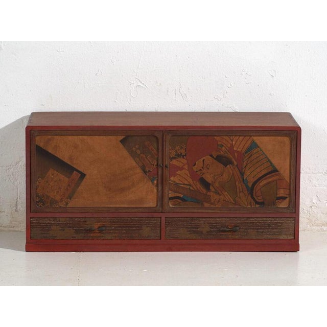 Japanese Cabinet with Kabuki For Sale - Image 6 of 15