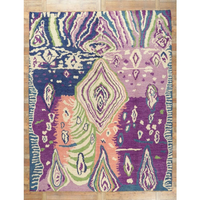 Vintage Modern Moroccan Area Rug - 10'05 X 13'02 For Sale - Image 9 of 10