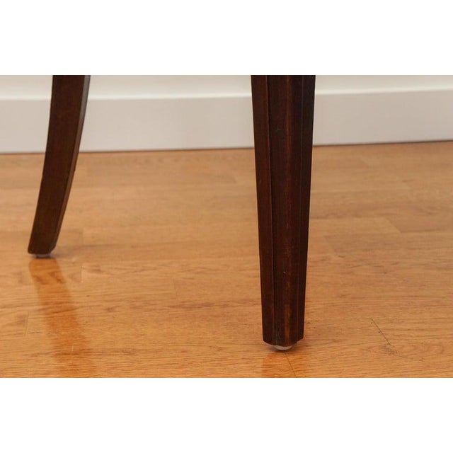 1930s Set of Six French Walnut Art Deco Dining Chairs For Sale - Image 9 of 10