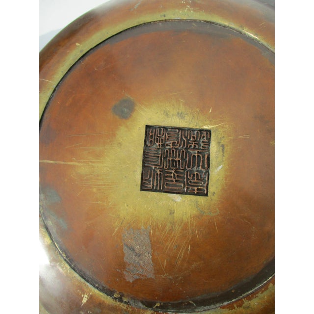 Japanese Meiji Bronze Habachi Large Volume For Sale - Image 11 of 12