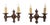 Spanish Style Double Wall Sconces in Turned Beech, France, 1940s, Set of 2 For Sale