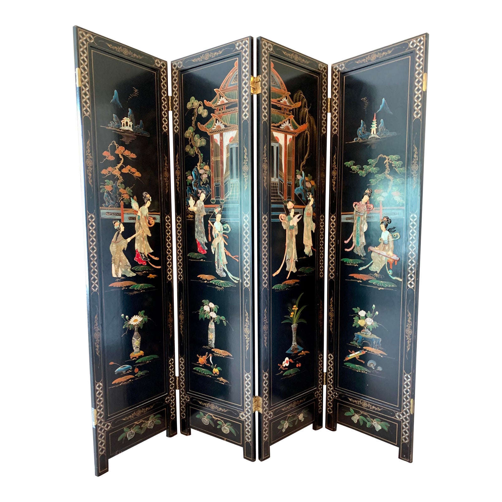 Vintage Mid 20th Century Japanese Folding Screen Chairish
