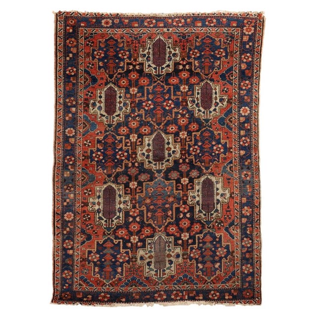 Bakhtiar Cotton & Wool Heavy Knot Rug For Sale - Image 12 of 12