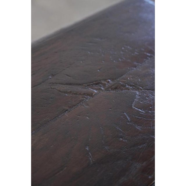 Antique English Oak Side Table or Stool, 18th Century For Sale - Image 6 of 15