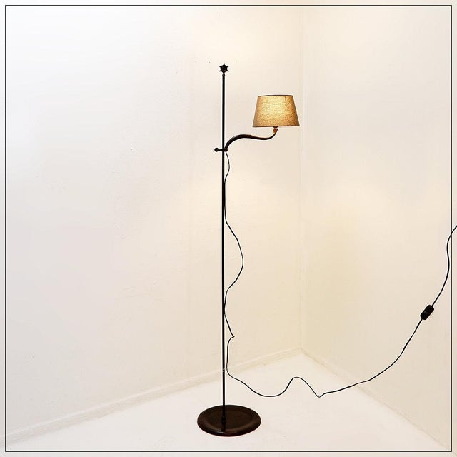 Adjustable Wrought Iron Floor Lamp For Sale - Image 15 of 15