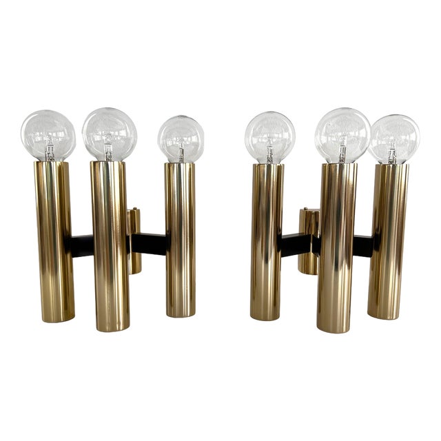 Large Wall Sconces by Jo Hammerborg for Fog & Mørup, 1970s, Set of 2 For Sale