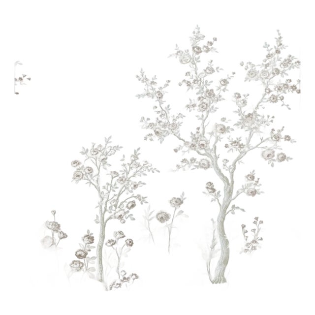 Schumacher Charlotte's Garden Panel Set In Periwinkle For Sale