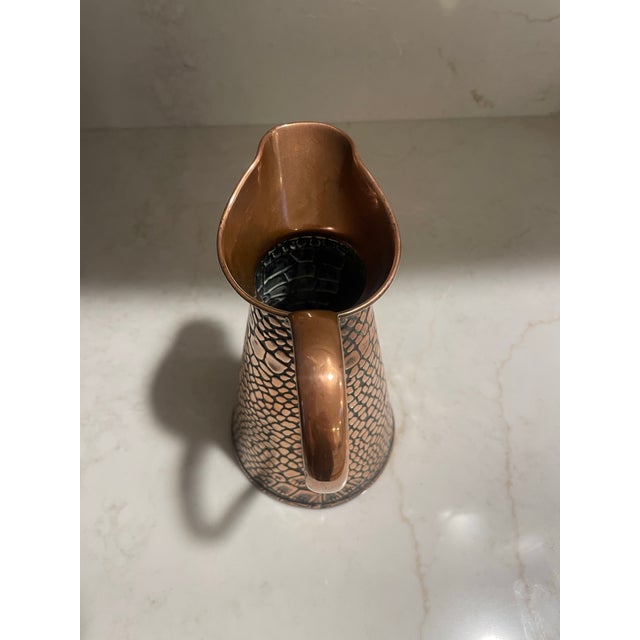 Early 20th Century Antique English Crocodile Copper Pitcher For Sale - Image 5 of 7