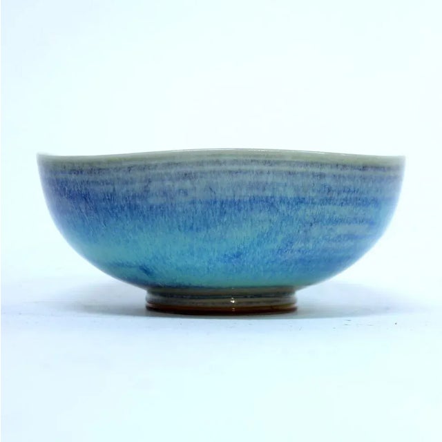 Vintage Light Blue Aniara Bowl by Berndt Friberg for Gustavsberg, 1950s For Sale - Image 9 of 14