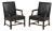 Pair of Hickory Chair Co Leather Mahogany Armchairs For Sale