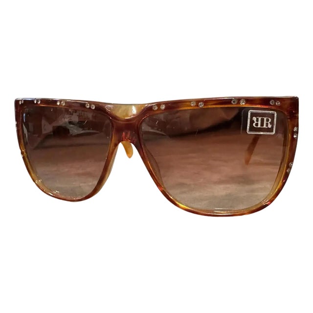 1990s High Quality Brown Acetate Jewel Sunglasses by Raffaella Curiel For Sale