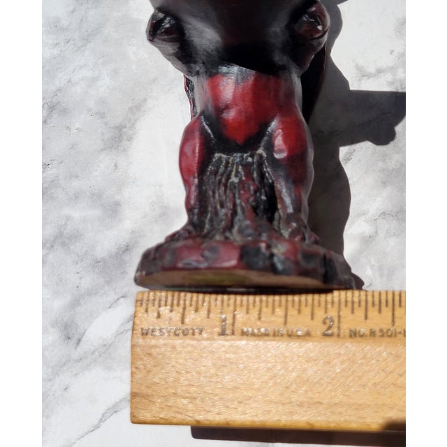 Red Boxwood Japanese Netsuke Pig Figurine For Sale - Image 9 of 11