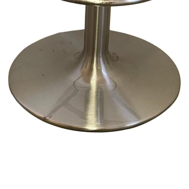 Black Stainless Steel Bar Stool with Leather Seat by Leo Thafvelin Johanson, Sweden For Sale - Image 8 of 9