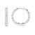 Contemporary 14K White Gold 5.00 Cttw Lab-Grown Diamond Inside Out Hoop Earrings For Sale - Image 3 of 5