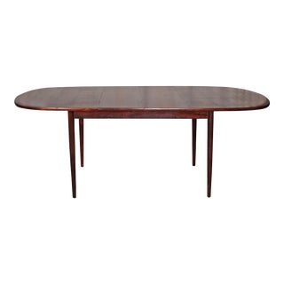 Vintage Danish Rosewood Extending Dining Table With Hidden Leaves, C 1960s For Sale