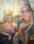 Large Picasso Style Mid-Century Modern Oil on Board of Women For Sale In New York - Image 6 of 13