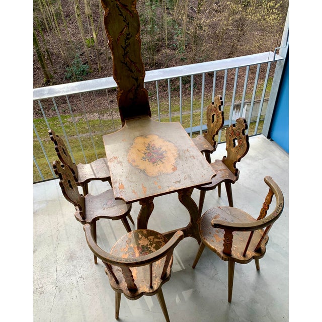 Alpine Chairs and Folding Table, Set of 7 For Sale - Image 5 of 18