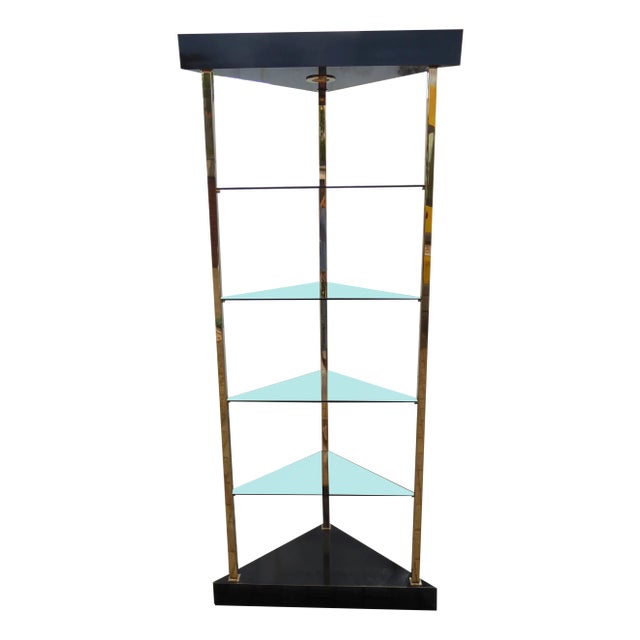 Hollywood Regency Display Shelf from Belgo Chrom For Sale