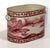 Burgundy 1980s Toile Hand Panted French Style Metal Container Cachepot Planter For Sale - Image 8 of 12