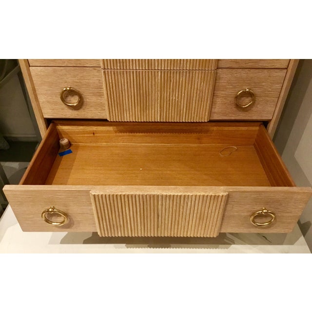 Ambella Home Modern Cerused Finished Tambour Sink Chest/Vanity Chairish