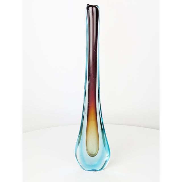 Blue Italian Multicolored Murano Sommerso Glass from Seguso Vetri Darte, 1960s For Sale - Image 8 of 10
