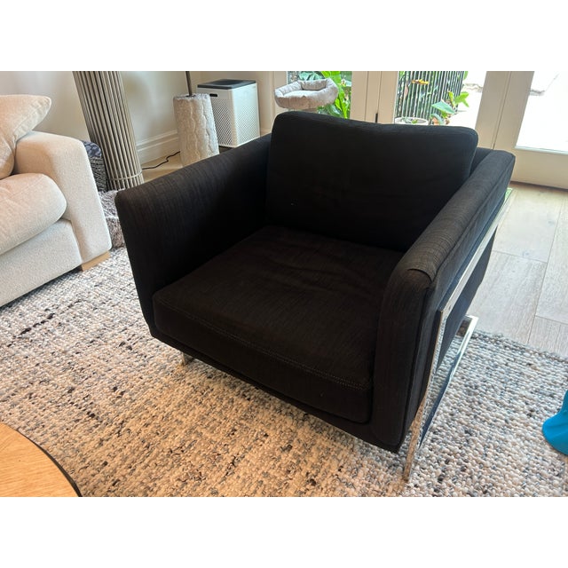 Mid-Century Modern Milo Baughman Cube Lounge Chairs -Pair For Sale - Image 3 of 8
