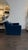 Lancaster Remi Floating Swivel Chairs in Sapphire Mohair For Sale - Image 4 of 6