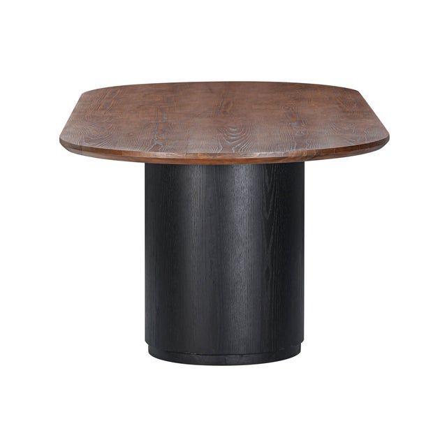2020s Marlow Black Wood Oval Dining Table For Sale - Image 5 of 10