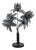 Hollywood Regency Five-Light Lotus Flower Table Lamp in Smoked Glass, 1980s For Sale