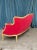 Metal French Louis XV Style Settee in Red Velvet For Sale - Image 7 of 12