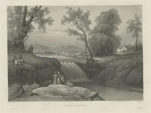 De Sainson, Original Illustration of the Bezouki or Basuki River, Java in Indonesia, 1835, Print