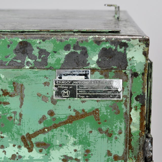 Vintage Industrial Iron Cabinet, 1970s For Sale - Image 11 of 13