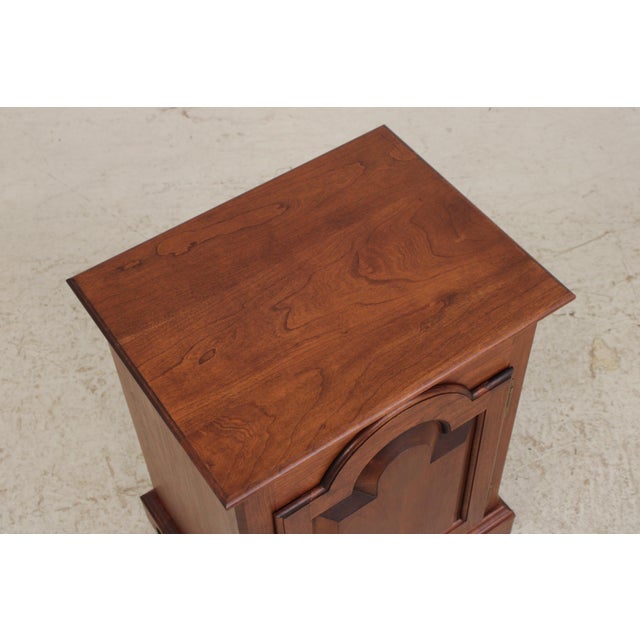 Wood Bartley Collection Cherry Chippendale 1 Door Spice Cabinet For Sale - Image 7 of 17