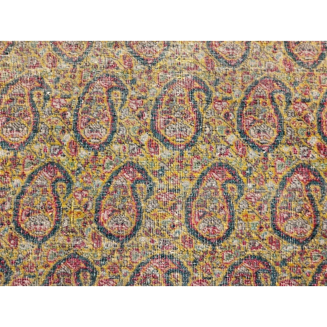 Vintage Persian Tabriz Area Rug, Hand-Knotted Wool, Paisley Design, 1900s For Sale - Image 11 of 12