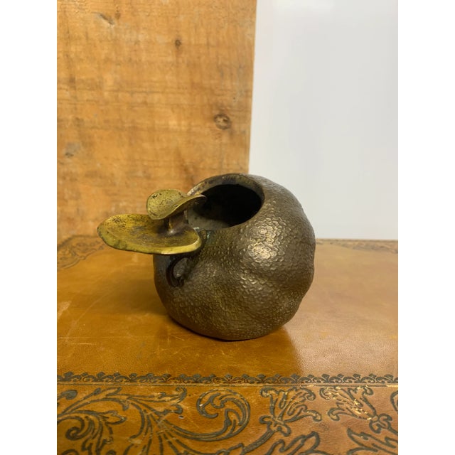 Vintage Mid 20th Century Patinated Bronze Spherical Flip Lid Ashtray by Sarreid Ltd. For Sale In Dallas - Image 6 of 6