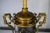 19th Century 19th Century Brass Neoclassical Rams Head Cherubs Figural Urn Lamp & Shade For Sale - Image 5 of 13