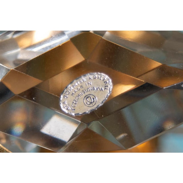 Mid-Century Modern Mid-Century Brass and Crystal Chandelier in the style of Gaetano Sciolari for Palwa For Sale - Image 3 of 14