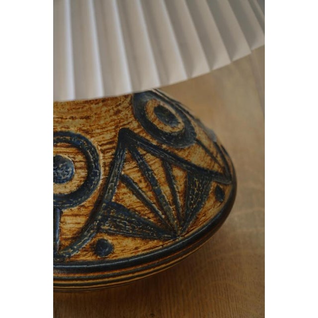 Danish Modern Stoneware Model 3073 Table Lamp attributed to Søholm, Denmark, 1960s For Sale - Image 14 of 18