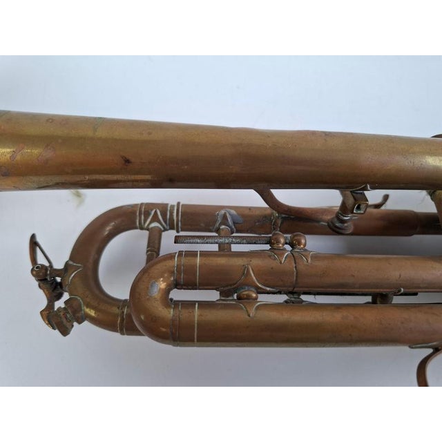 Brown Brass Cornet in Flugelhorn Form from French J. Gras, 1940s For Sale - Image 8 of 18