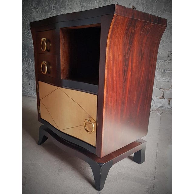Art Deco Bedside Tables with Parchment Details, France, 1930s, Set of 2 For Sale - Image 13 of 18
